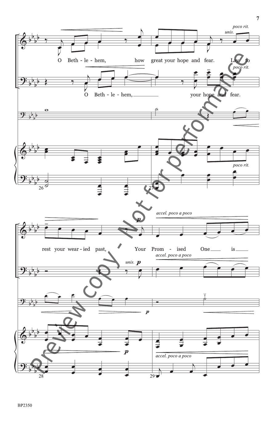 O Bethlehem School and Community - Sheet Music page 8