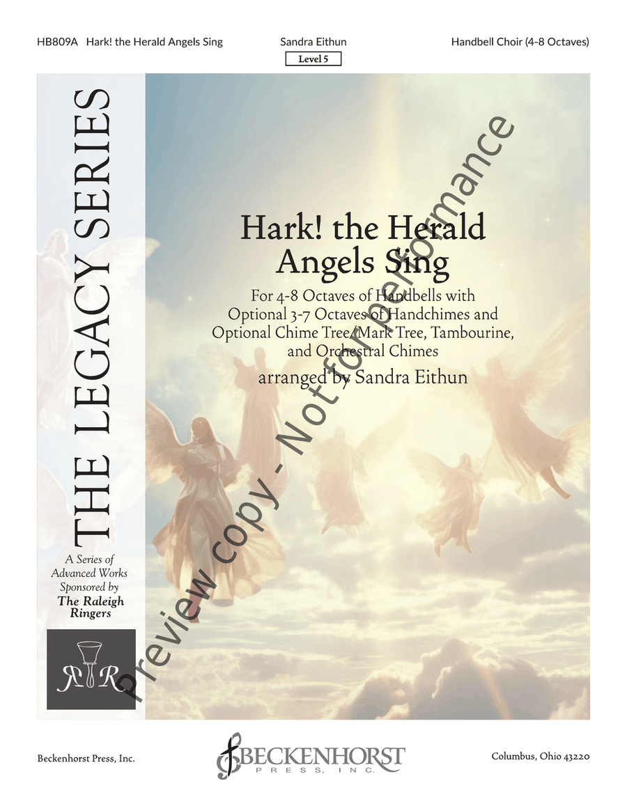 Hark the Herald Angels Sing - Eithun - handbell part Handbell Choir scores gallery preview page 2