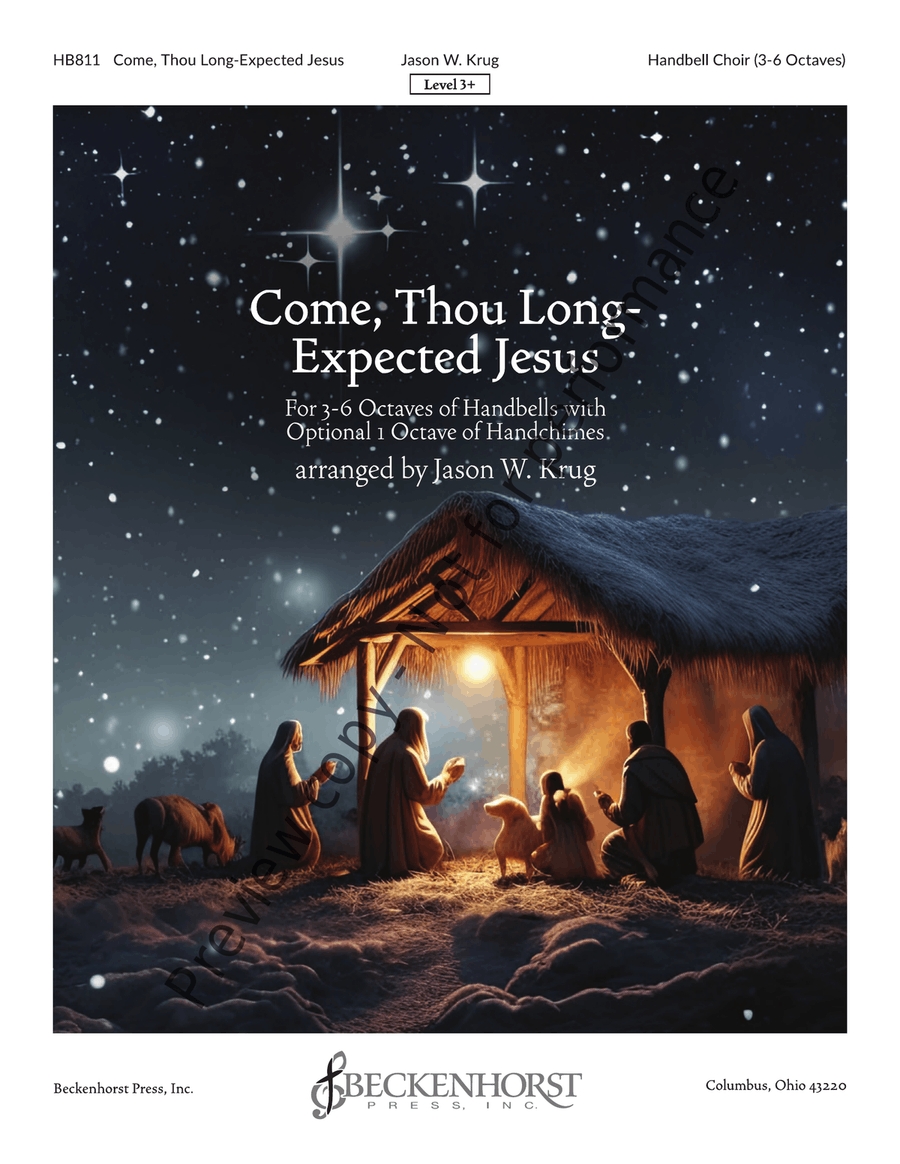 Come, Thou Long-Expected Jesus - Krug 5-Octaves scores gallery preview page 2