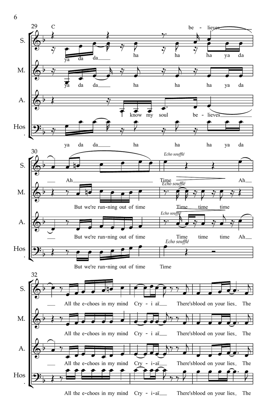 Running with the wolves Running with the wolves Choir scores gallery preview page 6