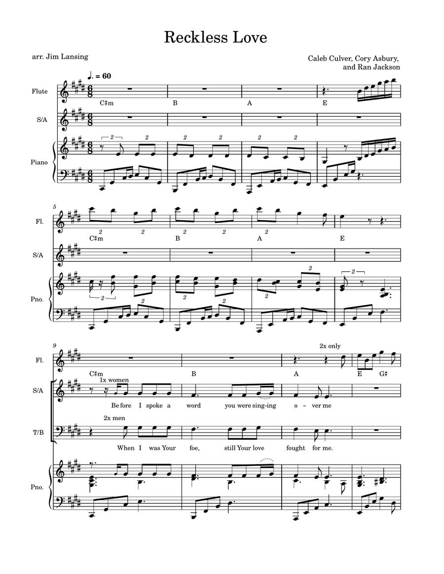 Reckless Love Reckless Love 4-Part scores gallery preview page 2