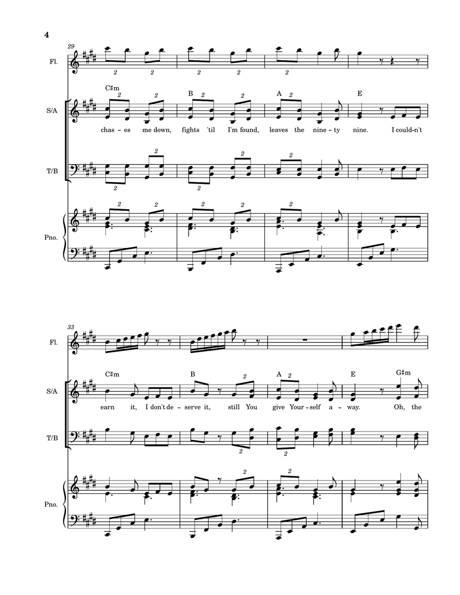 Reckless Love Reckless Love 4-Part scores gallery preview page 5