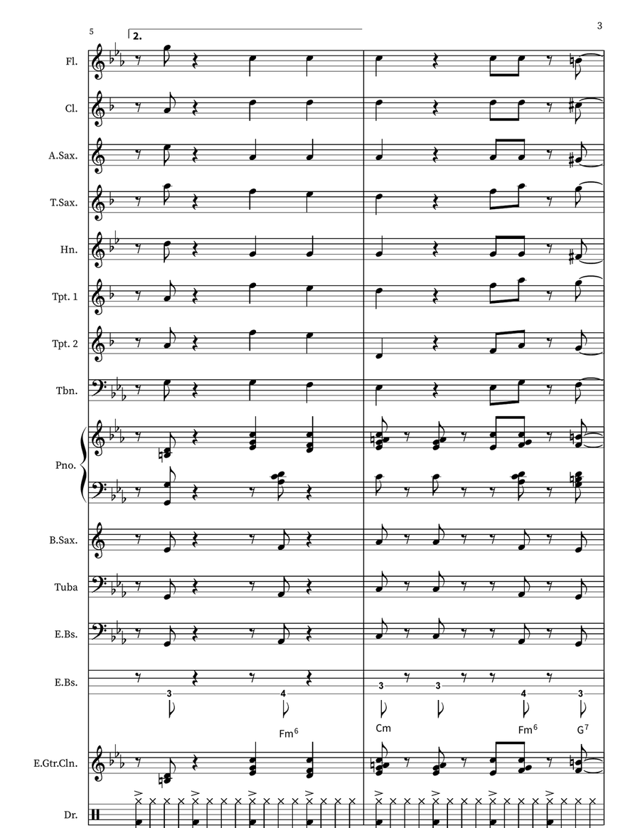 Let's Get Loud Let's Get Loud Marching Band scores gallery preview page 3