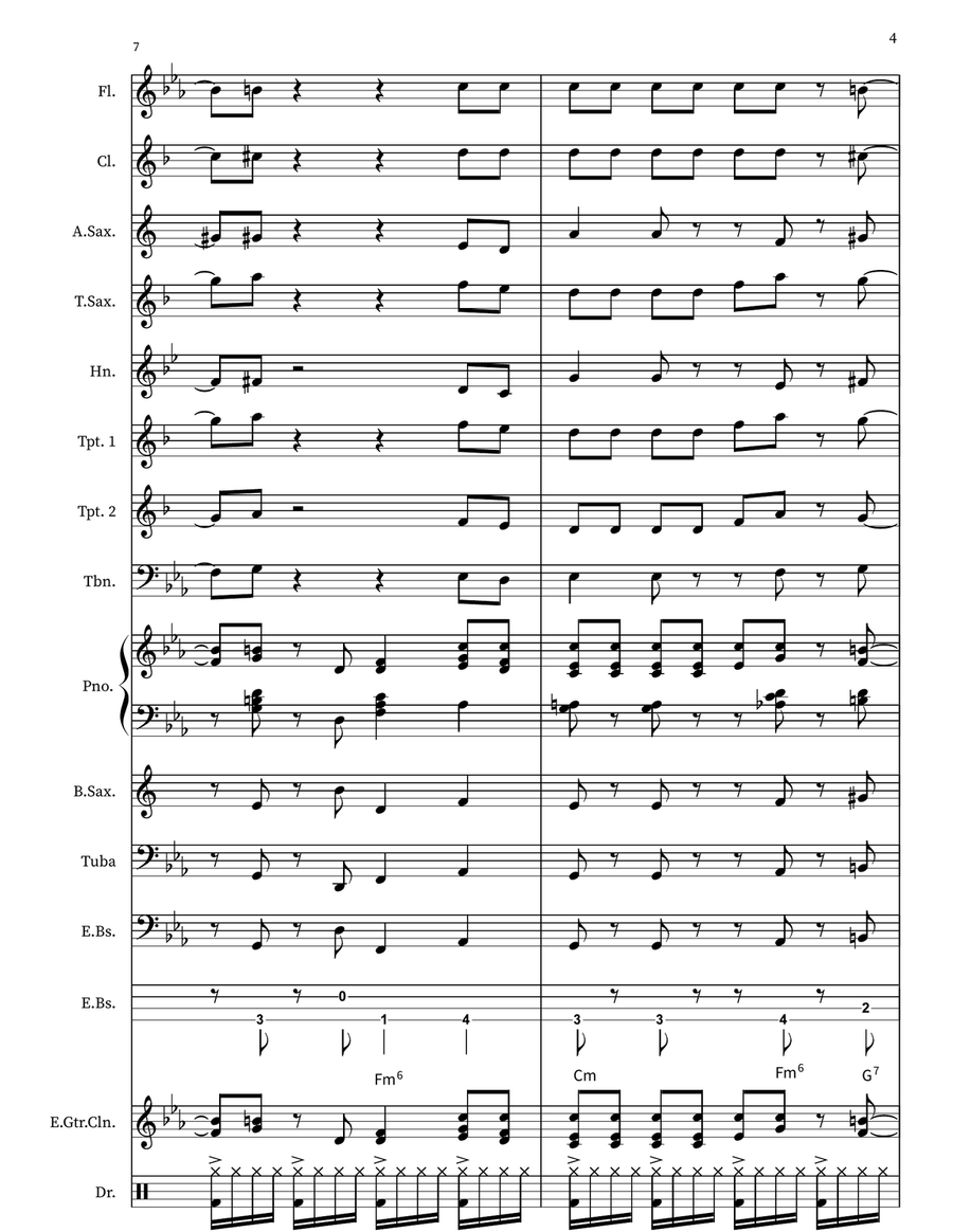 Let's Get Loud Let's Get Loud Marching Band scores gallery preview page 4