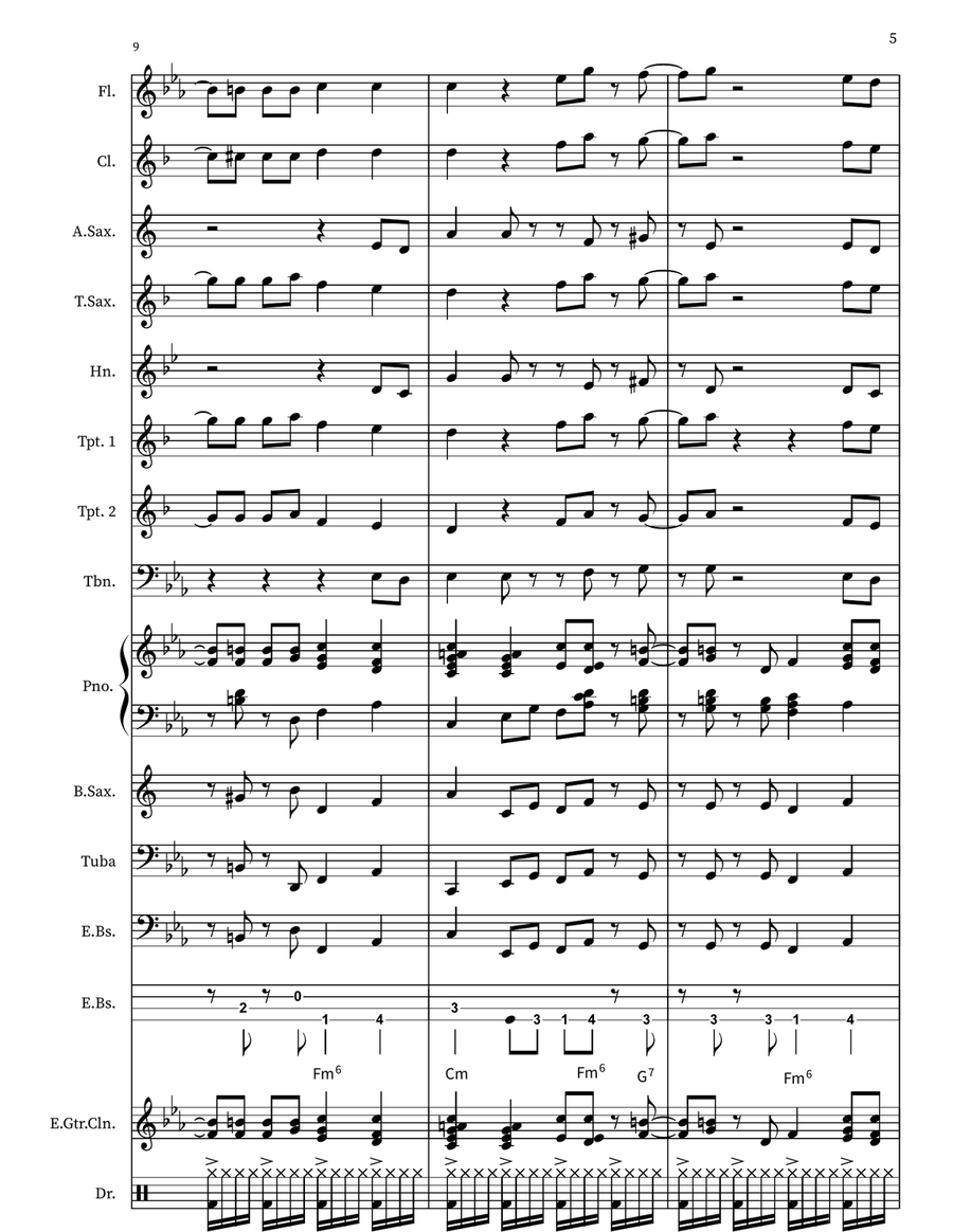 Let's Get Loud Let's Get Loud Marching Band scores gallery preview page 5