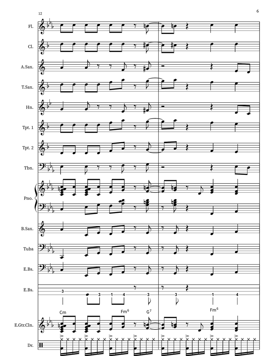 Let's Get Loud Let's Get Loud Marching Band scores gallery preview page 6