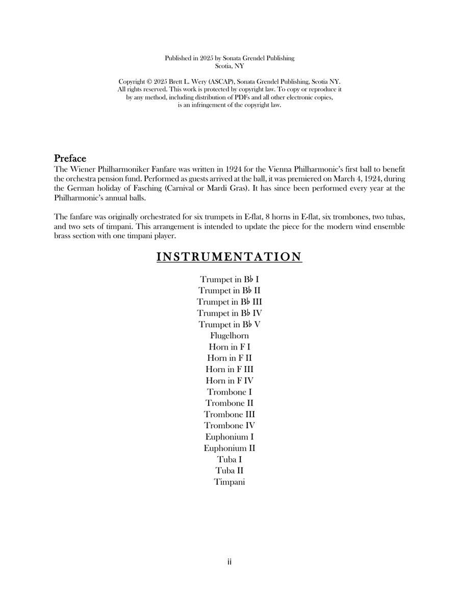 Wiener Philharmoniker Fanfare Brass Ensemble scores gallery preview page 4