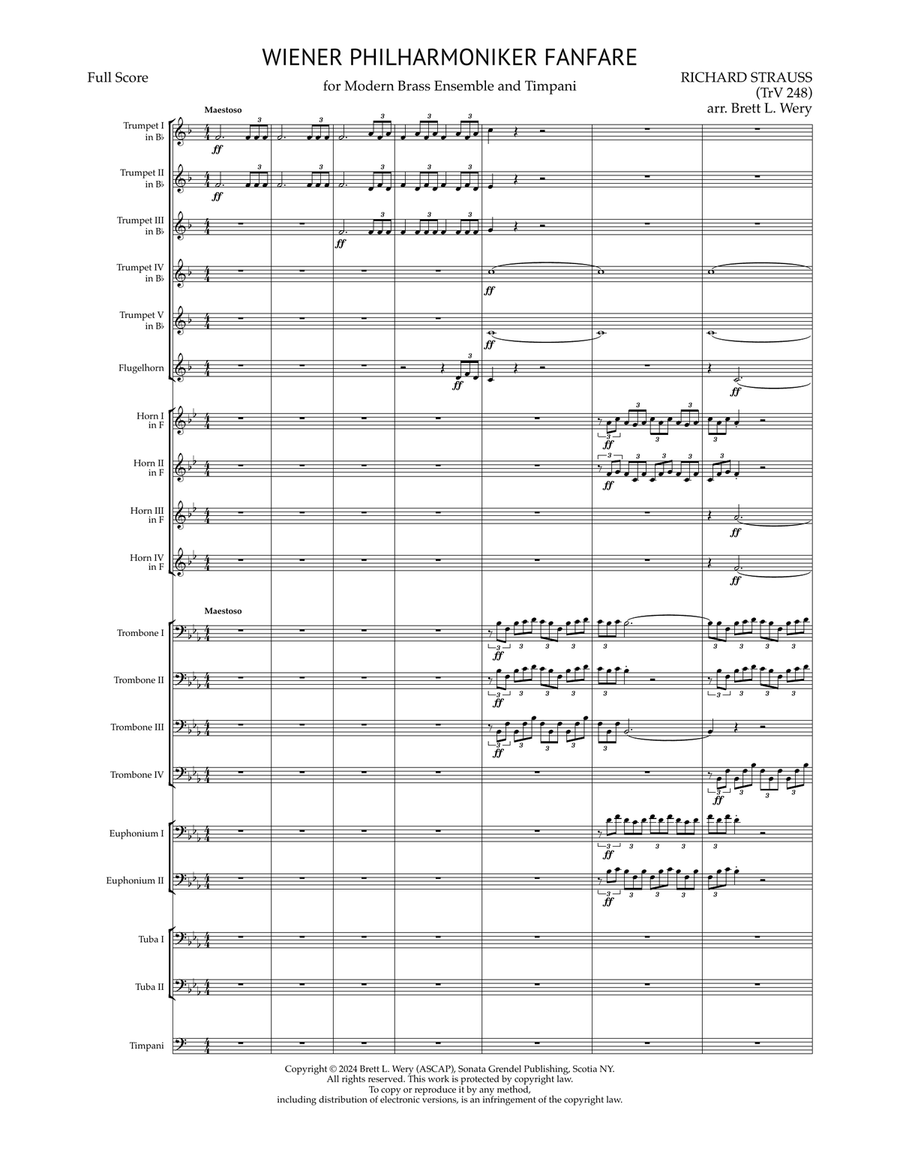 Wiener Philharmoniker Fanfare Brass Ensemble scores gallery preview page 5