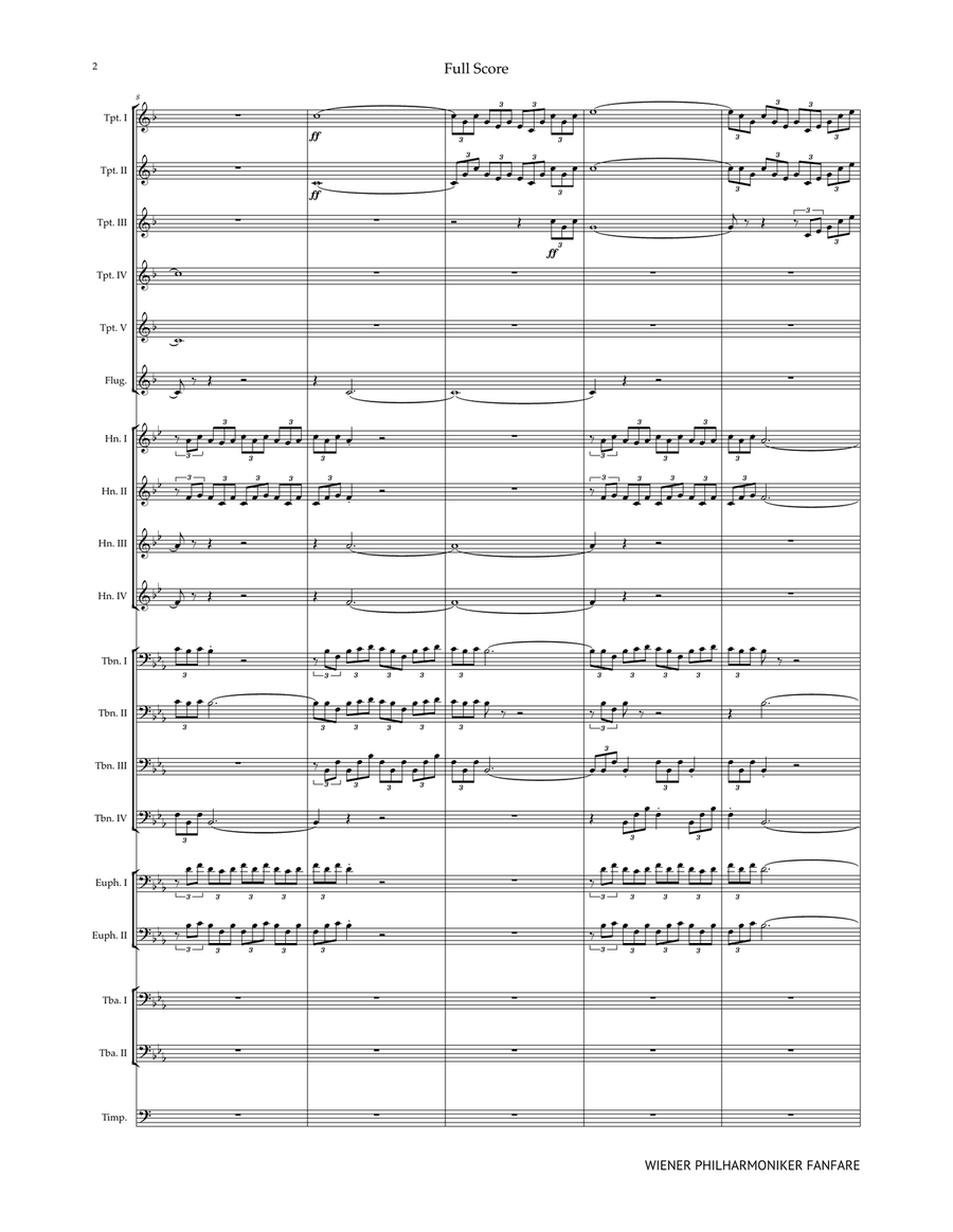 Wiener Philharmoniker Fanfare Brass Ensemble scores gallery preview page 6