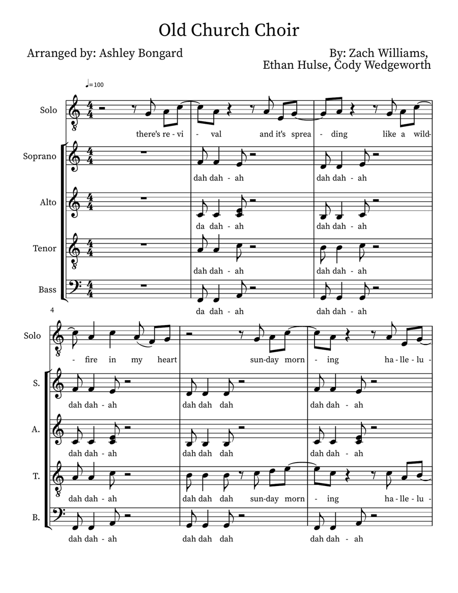 Old Church Choir A Cappella scores gallery preview page 1