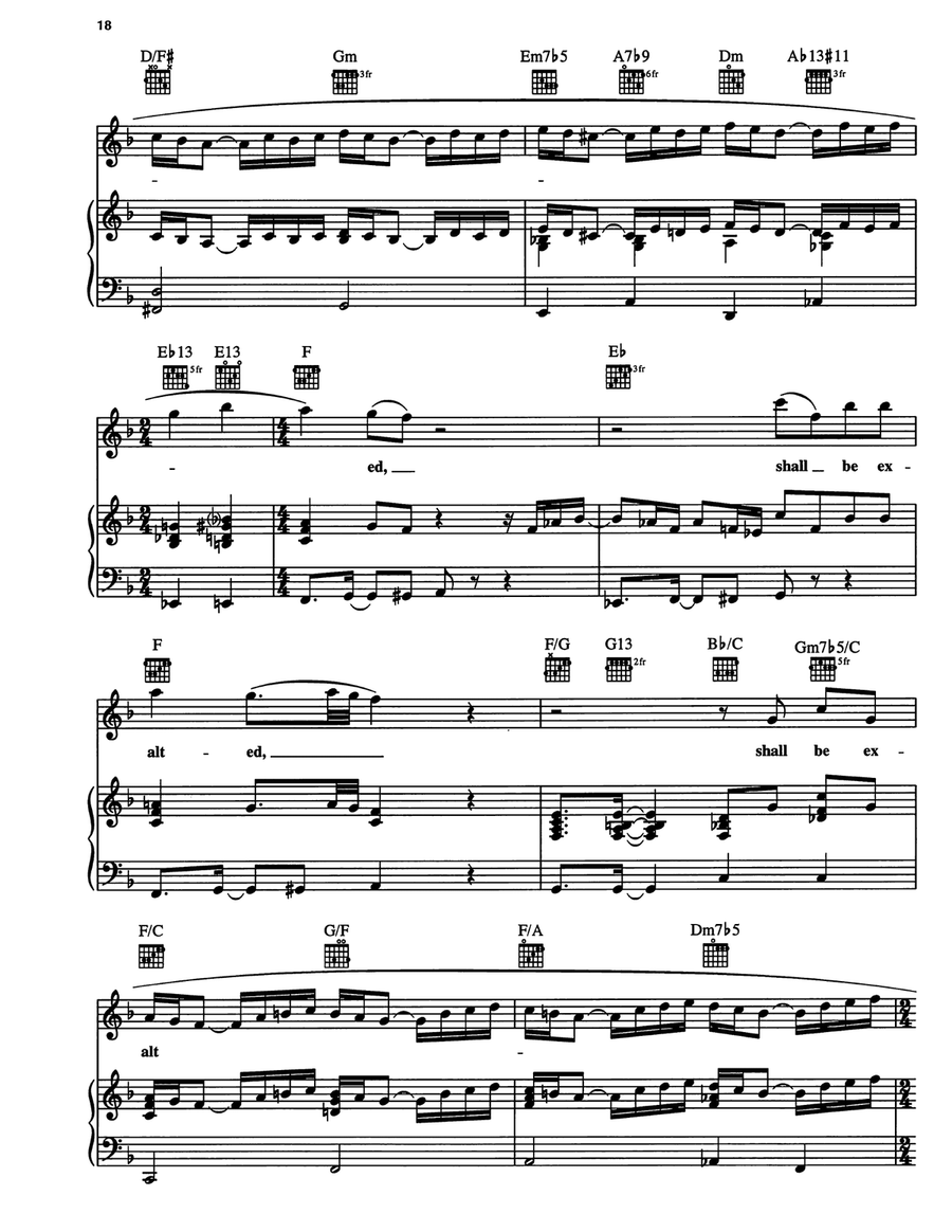 Ev'ry Valley Shall Be Exalted Piano, Vocal, Guitar scores gallery preview page 3