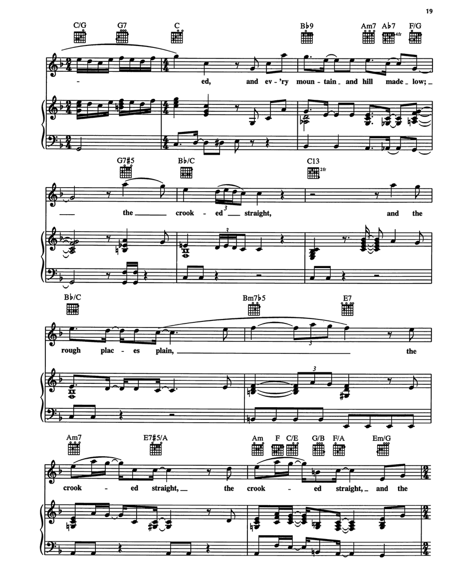 Ev'ry Valley Shall Be Exalted Piano, Vocal, Guitar scores gallery preview page 4
