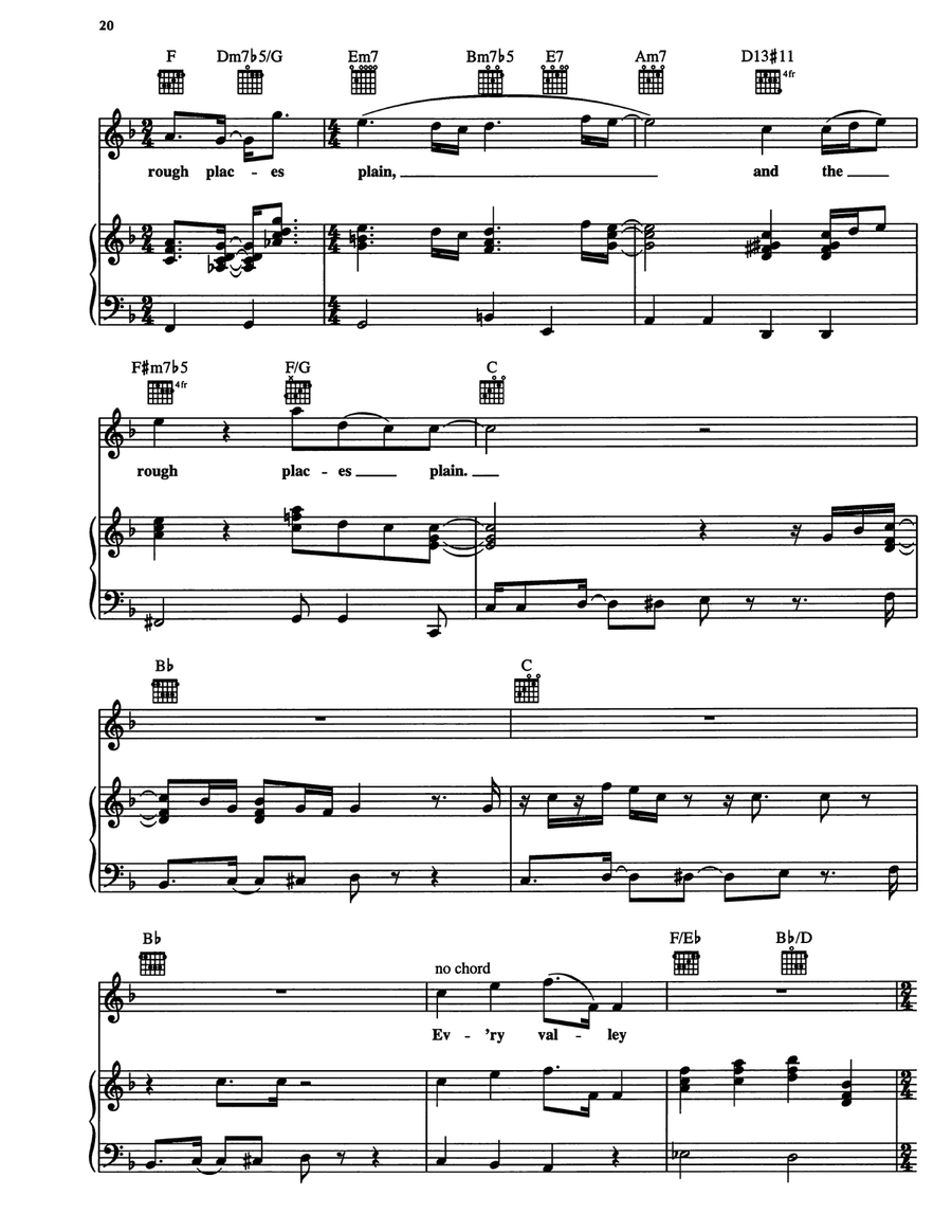 Ev'ry Valley Shall Be Exalted Piano, Vocal, Guitar scores gallery preview page 5