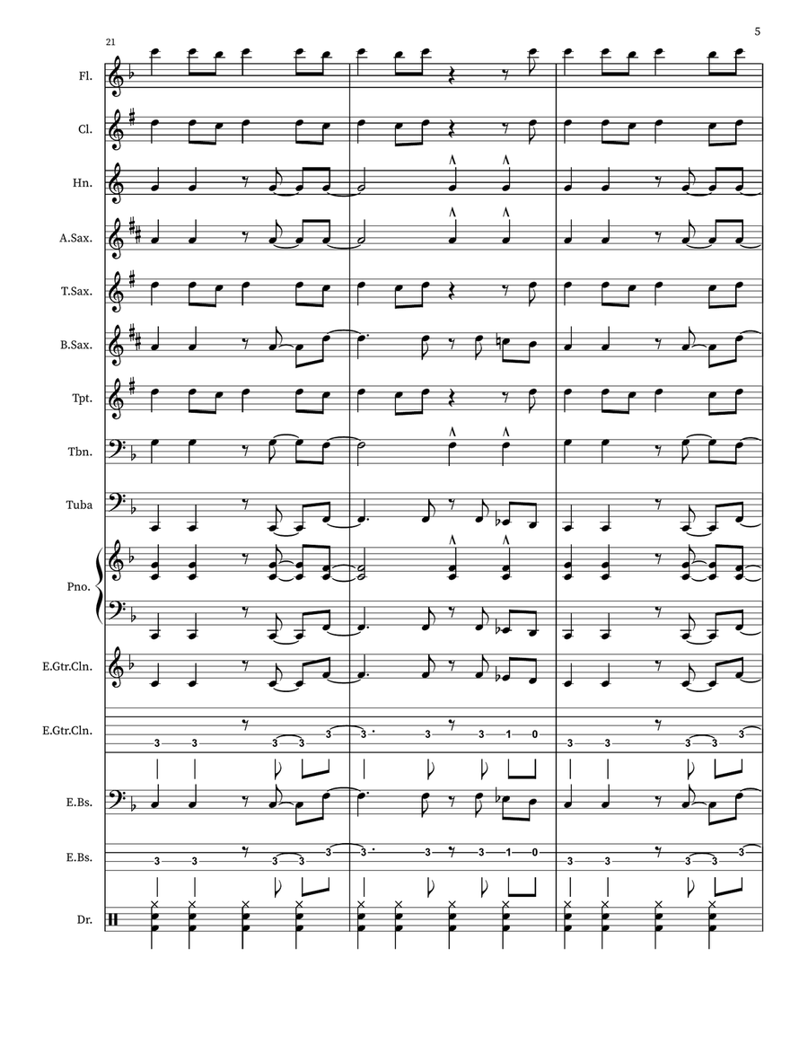 Satisfaction Satisfaction Marching Band scores gallery preview page 5