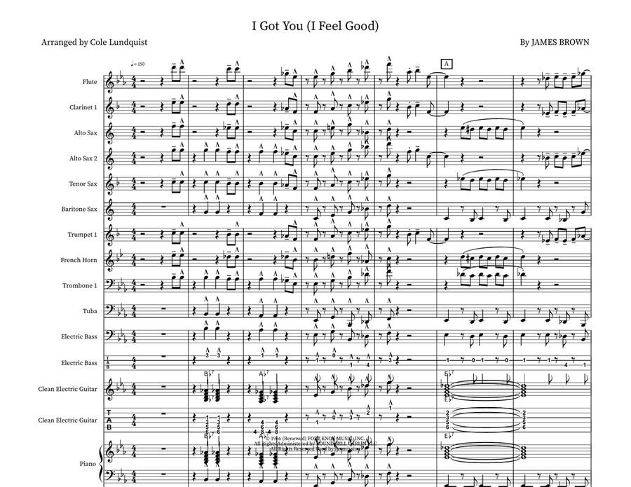 I Got You (I Feel Good) I Got You (I Feel Good) Marching Band scores gallery preview page 1