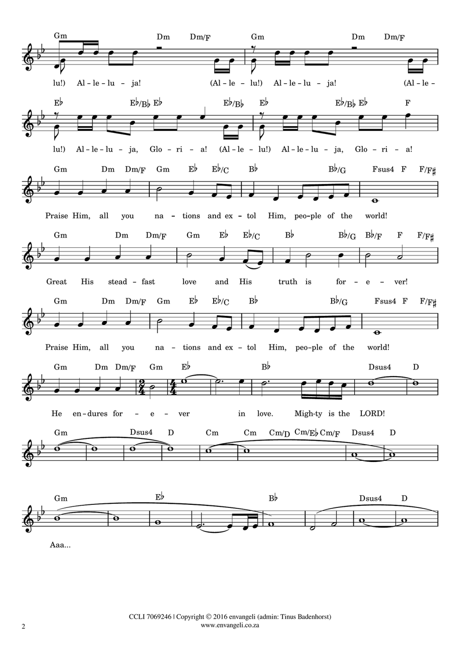 Psalm 117 Psalm 117 Piano Solo scores gallery preview page 2