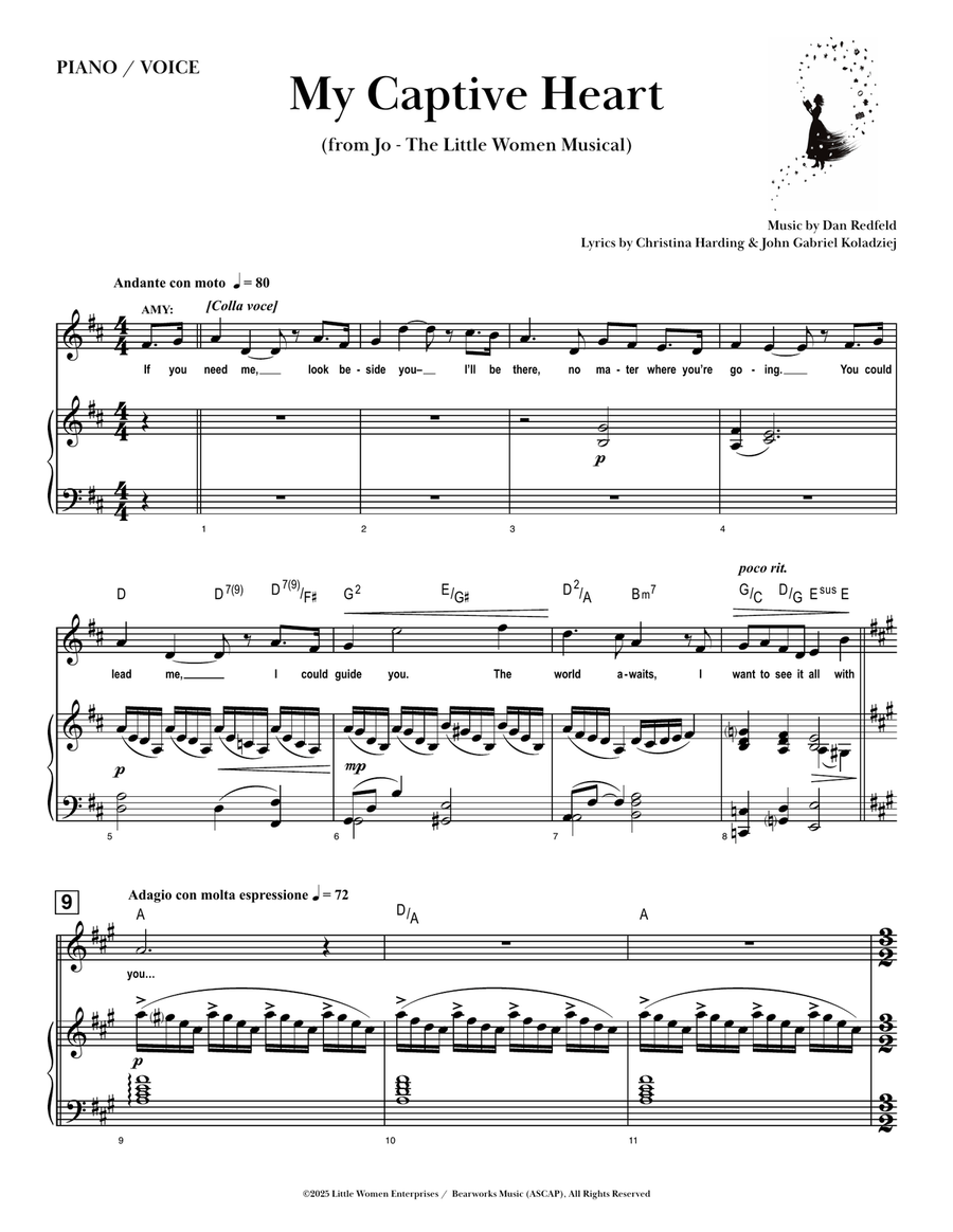 My Captive Heart from Jo - The Little Women Musical Piano, Vocal scores gallery preview page 2