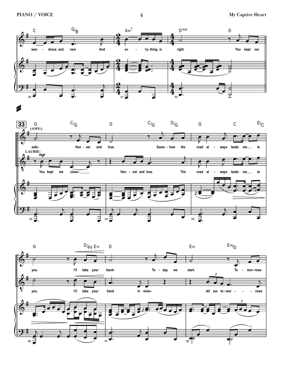 My Captive Heart from Jo - The Little Women Musical Piano, Vocal scores gallery preview page 5