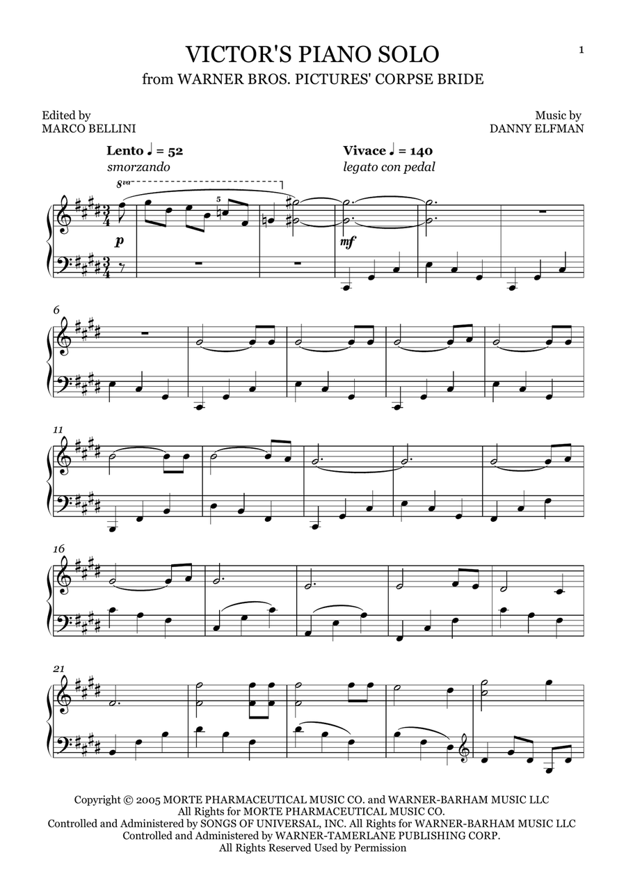 Victor's Piano Solo Victor's Piano Solo Piano Solo scores gallery preview page 1