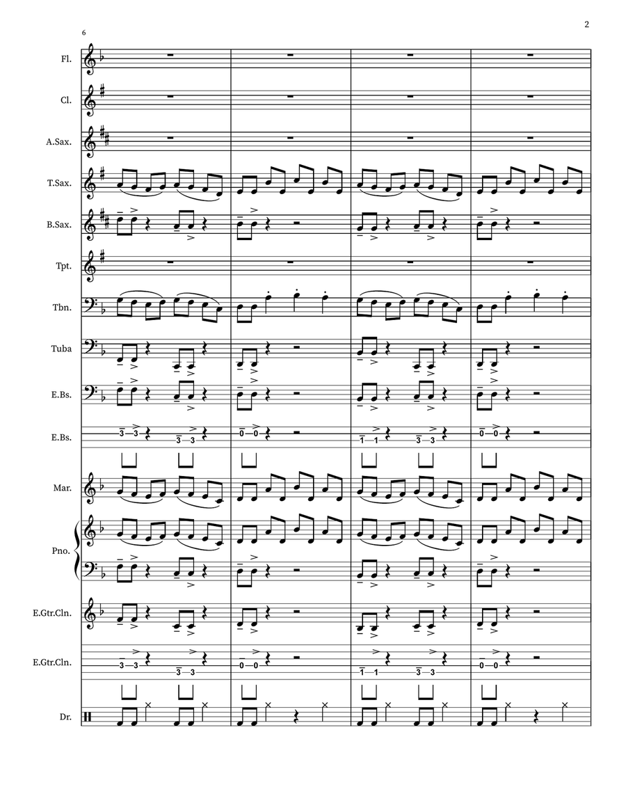 Crazy Train Crazy Train Marching Band scores gallery preview page 2