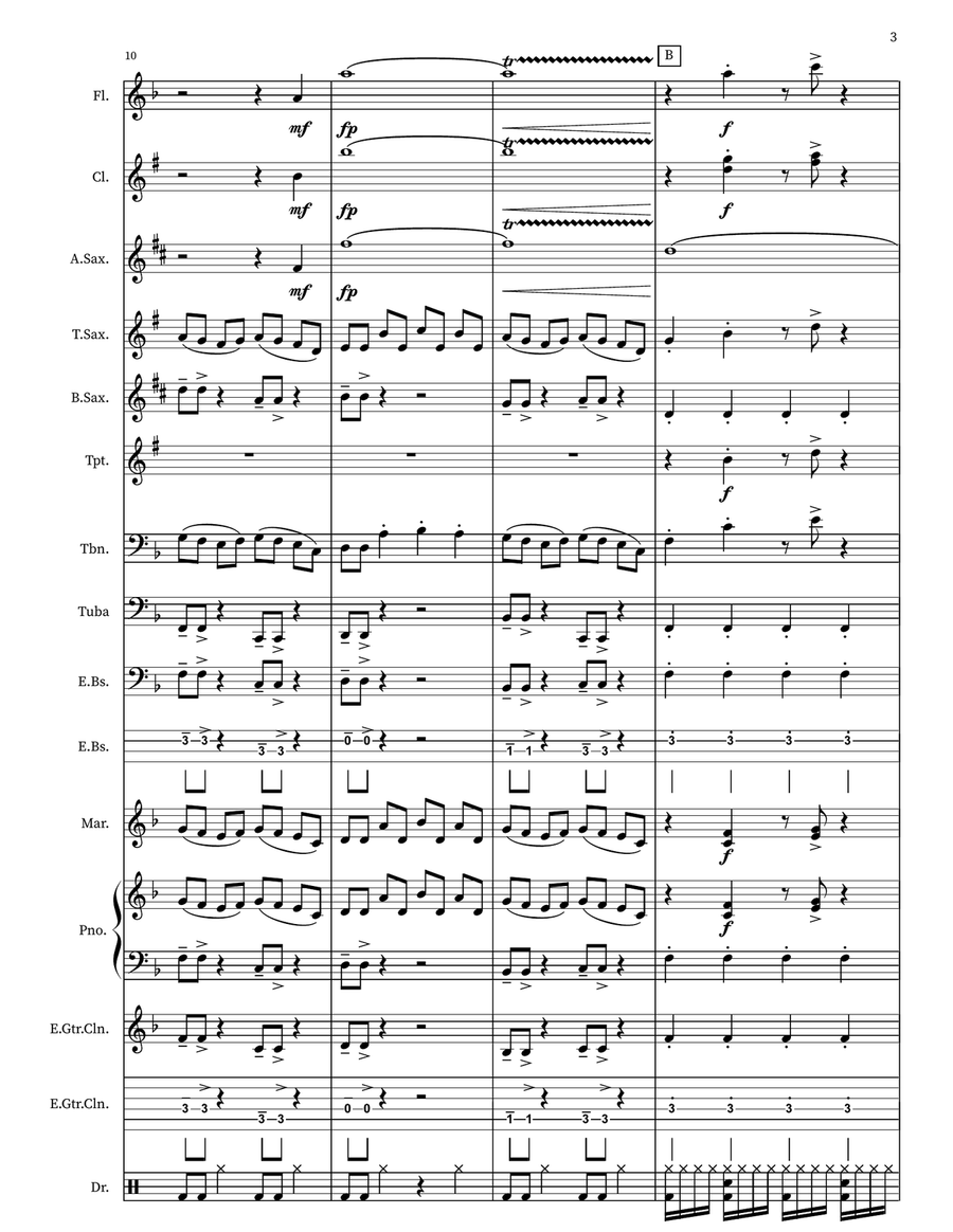 Crazy Train Crazy Train Marching Band scores gallery preview page 3
