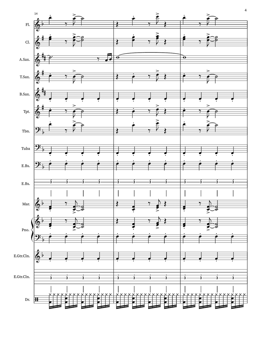 Crazy Train Crazy Train Marching Band scores gallery preview page 4