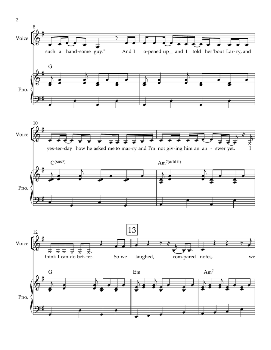 I Kissed A Girl I Kissed A Girl Piano, Vocal scores gallery preview page 2