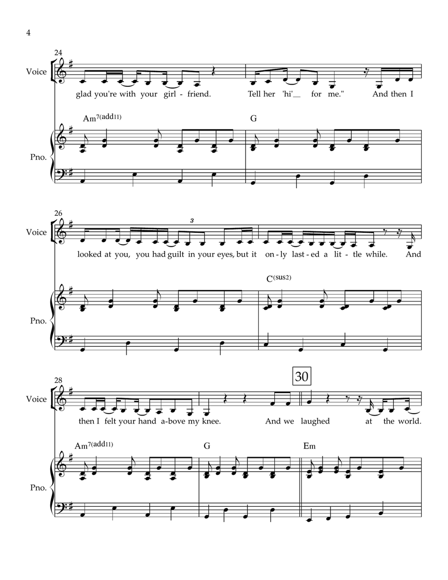 I Kissed A Girl I Kissed A Girl Piano, Vocal scores gallery preview page 4