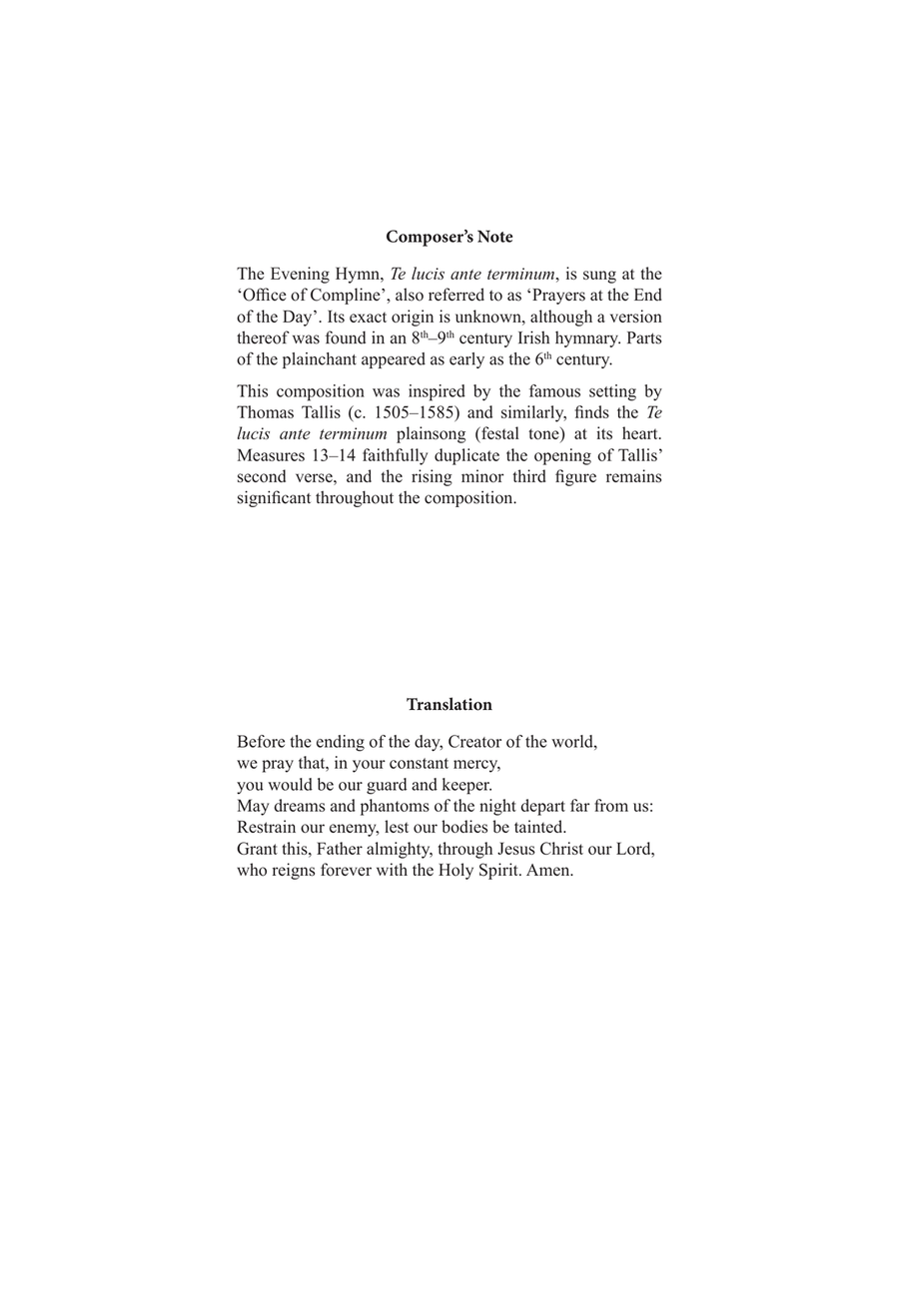 Te lucis ante terminum Te lucis ante terminum 4-Part scores gallery preview page 2