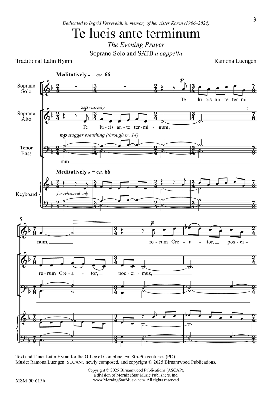 Te lucis ante terminum Te lucis ante terminum 4-Part scores gallery preview page 3