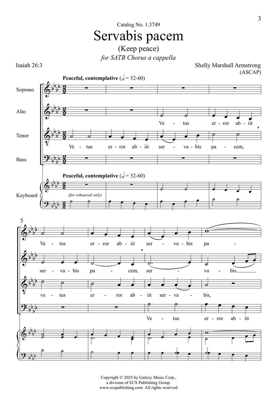 Servabis pacem Servabis pacem 4-Part scores gallery preview page 3