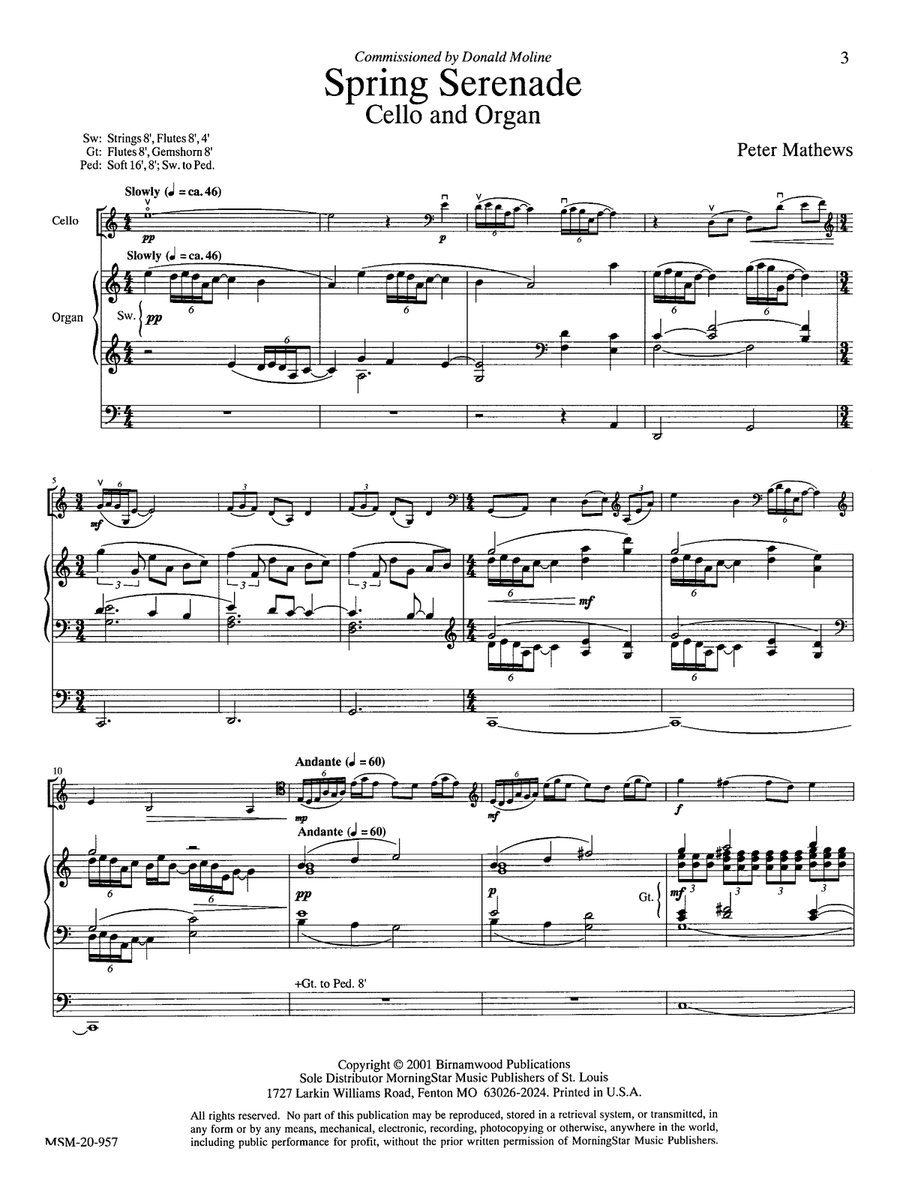 Spring Serenade Spring Serenade Organ scores gallery preview page 3
