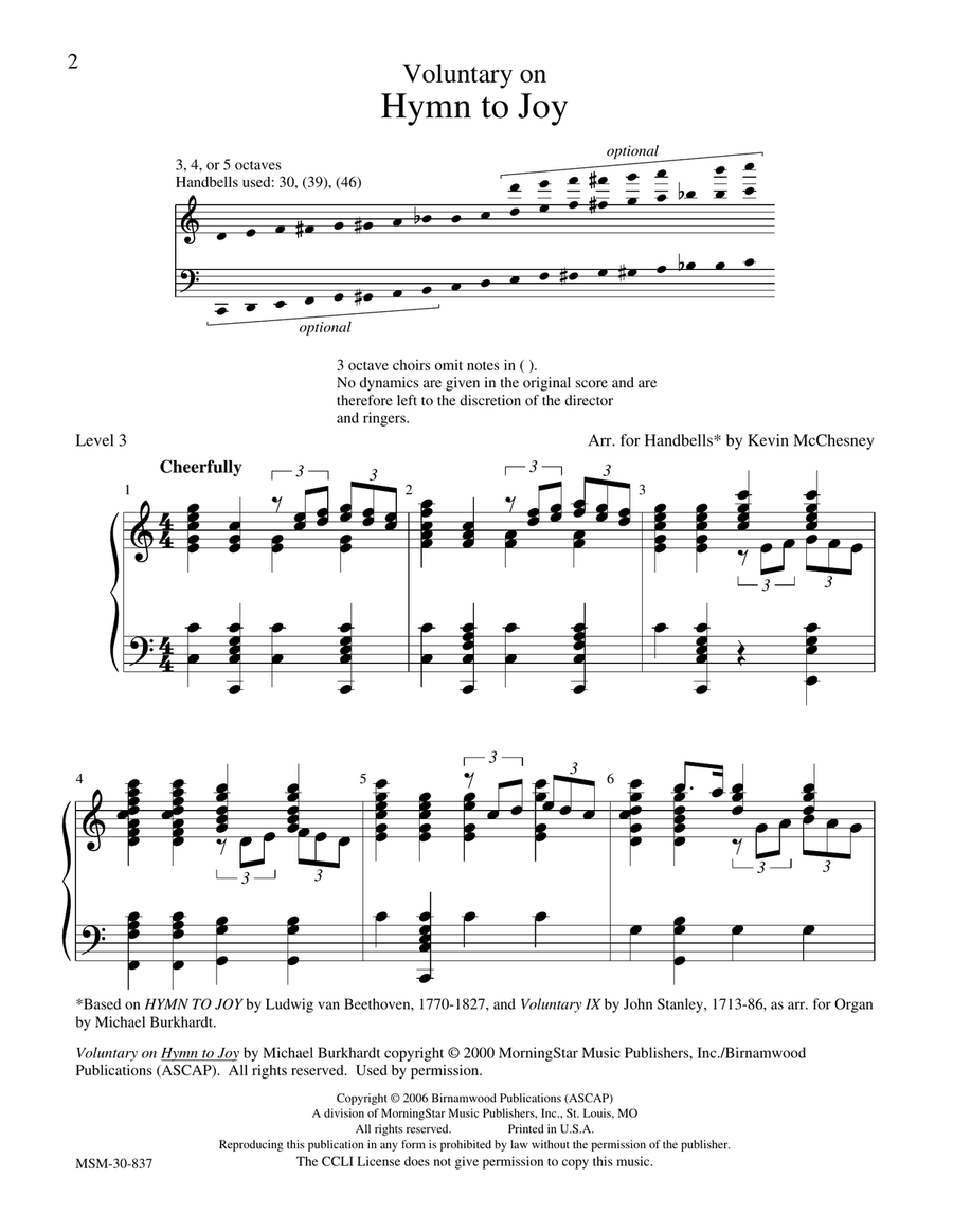 Voluntary on Hymn to Joy Voluntary on Hymn to Joy Handbell Choir scores gallery preview page 2