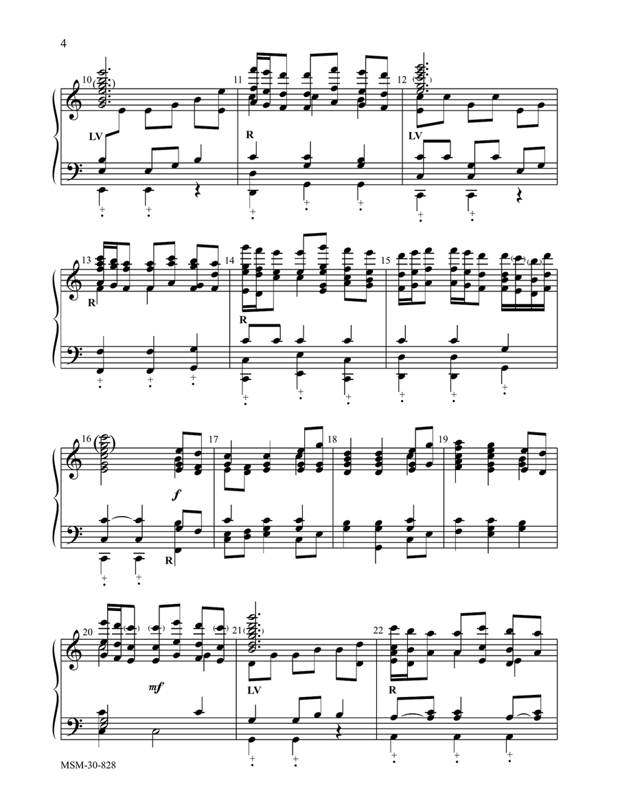 Come, Thou Fount of Every Blessing Handbell Choir scores gallery preview page 4