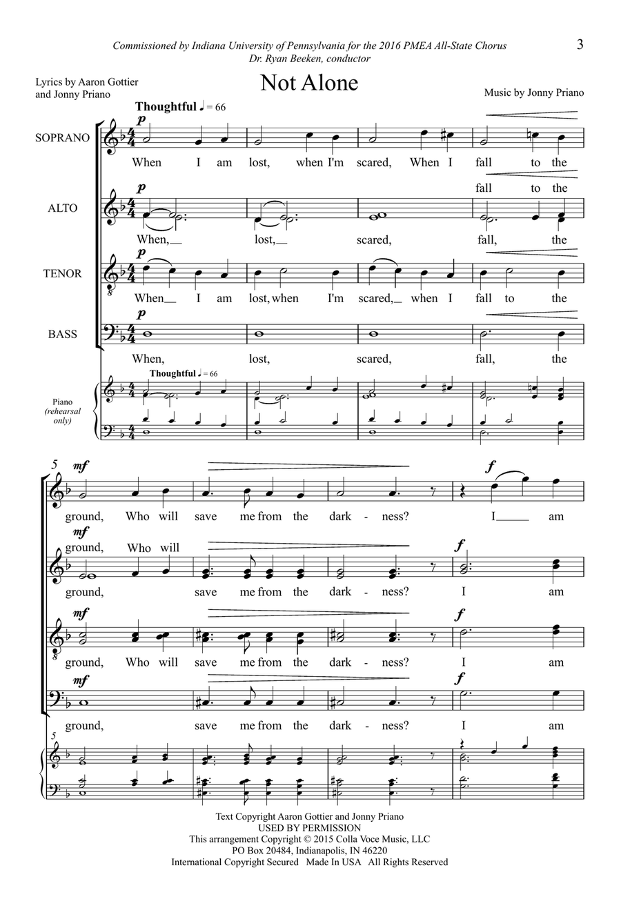 Not Alone Not Alone 4-Part scores gallery preview page 3