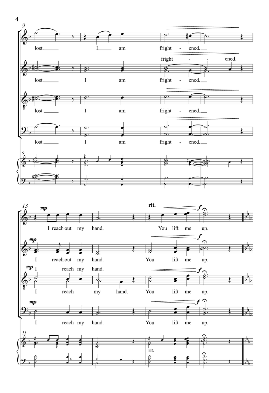 Not Alone Not Alone 4-Part scores gallery preview page 4