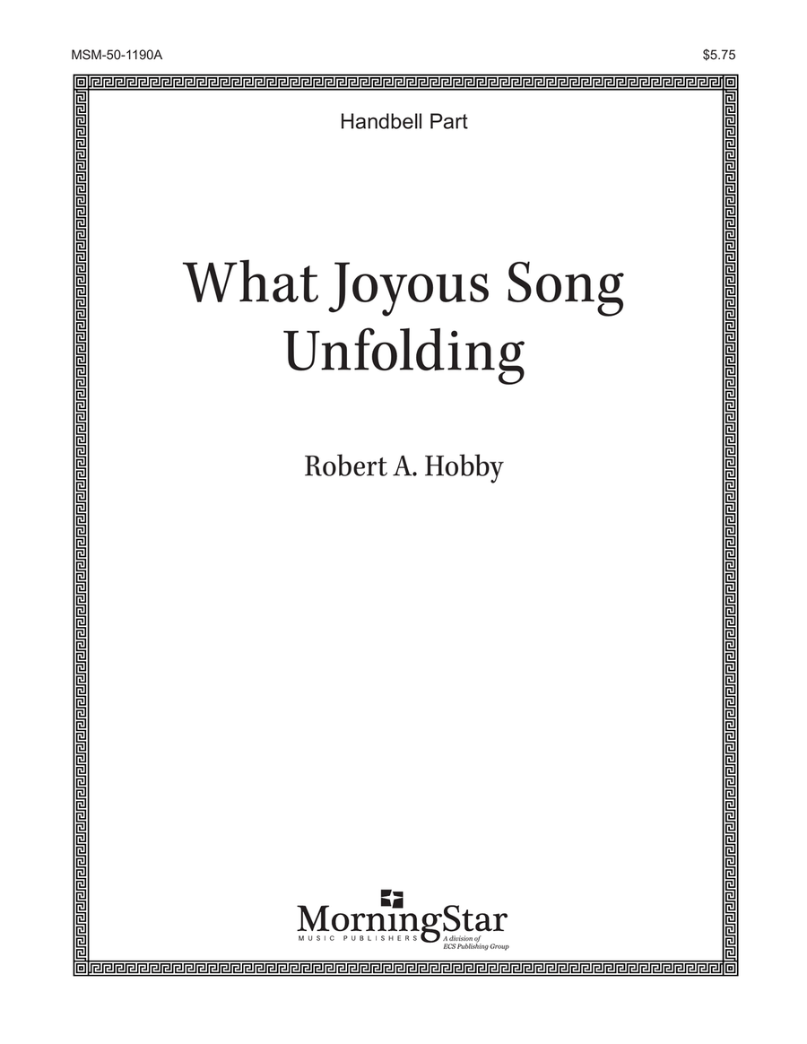 What Joyous Song Unfolding (Downloadable Handbell Parts) Choir scores gallery preview page 1