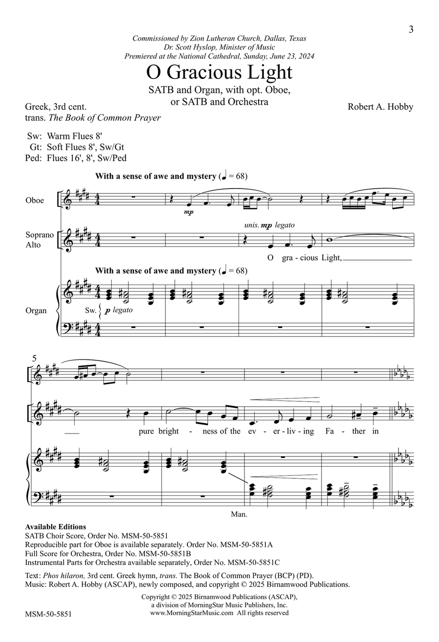 O Gracious Light O Gracious Light 4-Part scores gallery preview page 3