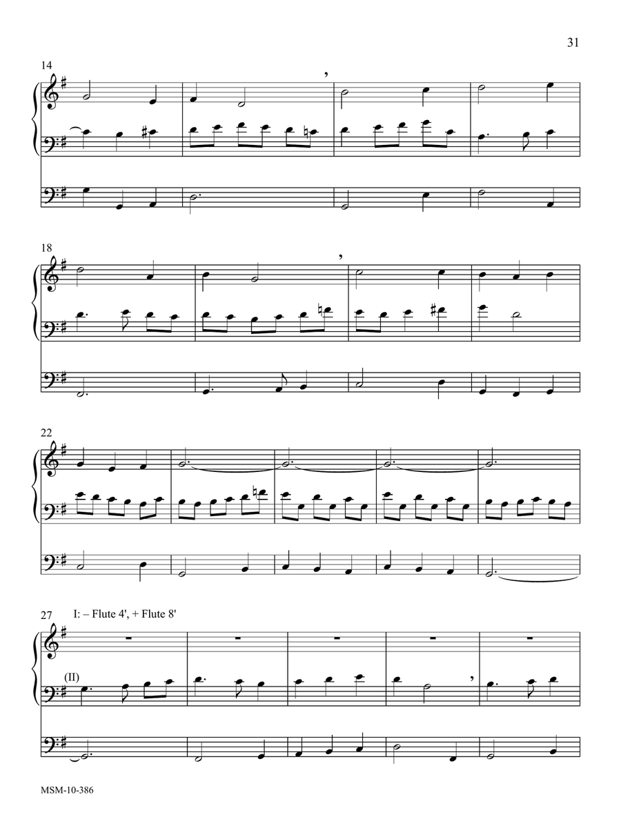Reflection on Quem pastores Organ scores gallery preview page 2