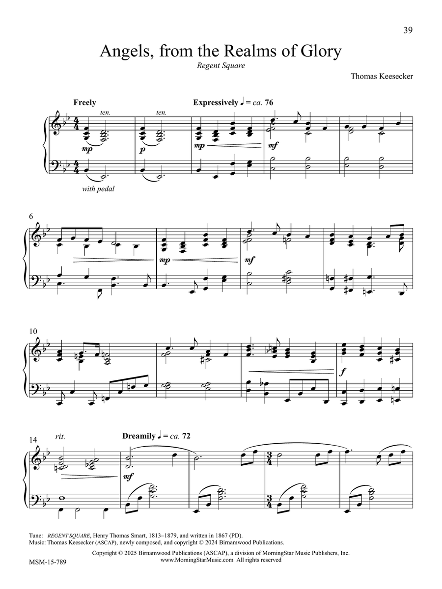 Angels, from the Realms of Glory Piano Solo scores gallery preview page 1