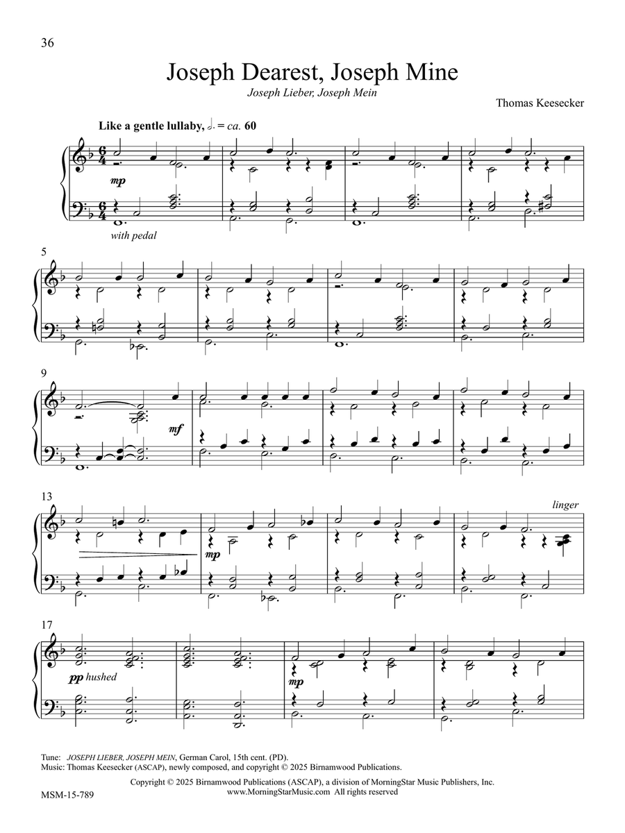 Joseph Dearest, Joseph Mine Piano Solo scores gallery preview page 1