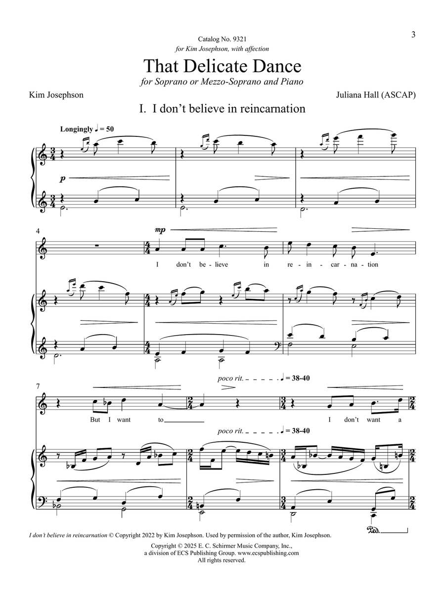I don’t believe in reincarnation Mezzo-Soprano Voice scores gallery preview page 1