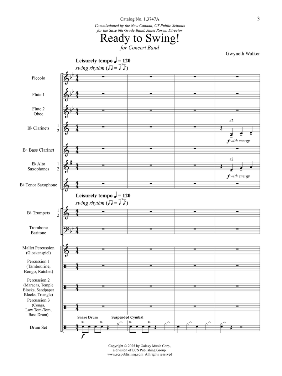 Ready to Swing (Downloadable Additional Full Score) Concert Band scores gallery preview page 5