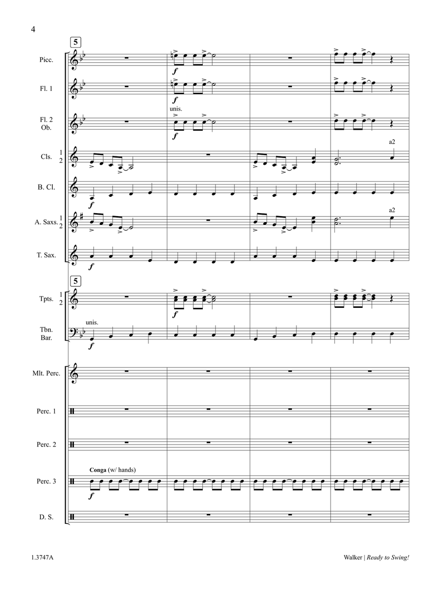 Ready to Swing (Downloadable Additional Full Score) Concert Band scores gallery preview page 6