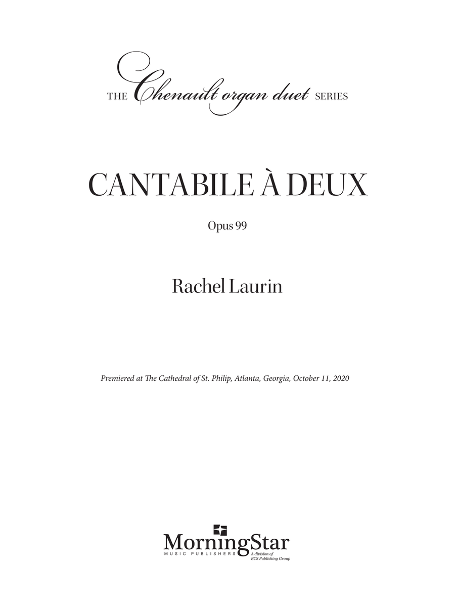 Cantabile à Deux, Op. 99 Cantabile à Deux, Op. 99 Organ scores gallery preview page 3
