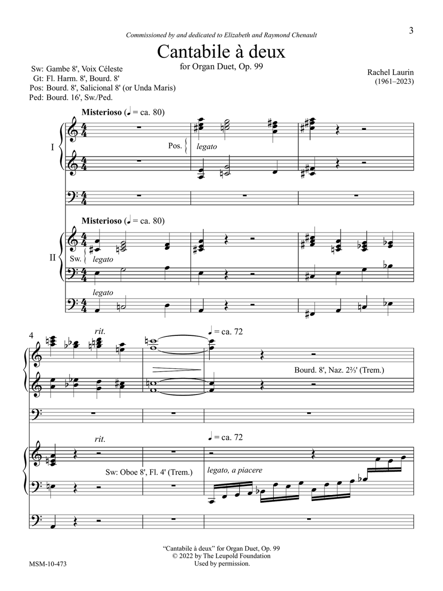Cantabile à Deux, Op. 99 Cantabile à Deux, Op. 99 Organ scores gallery preview page 5
