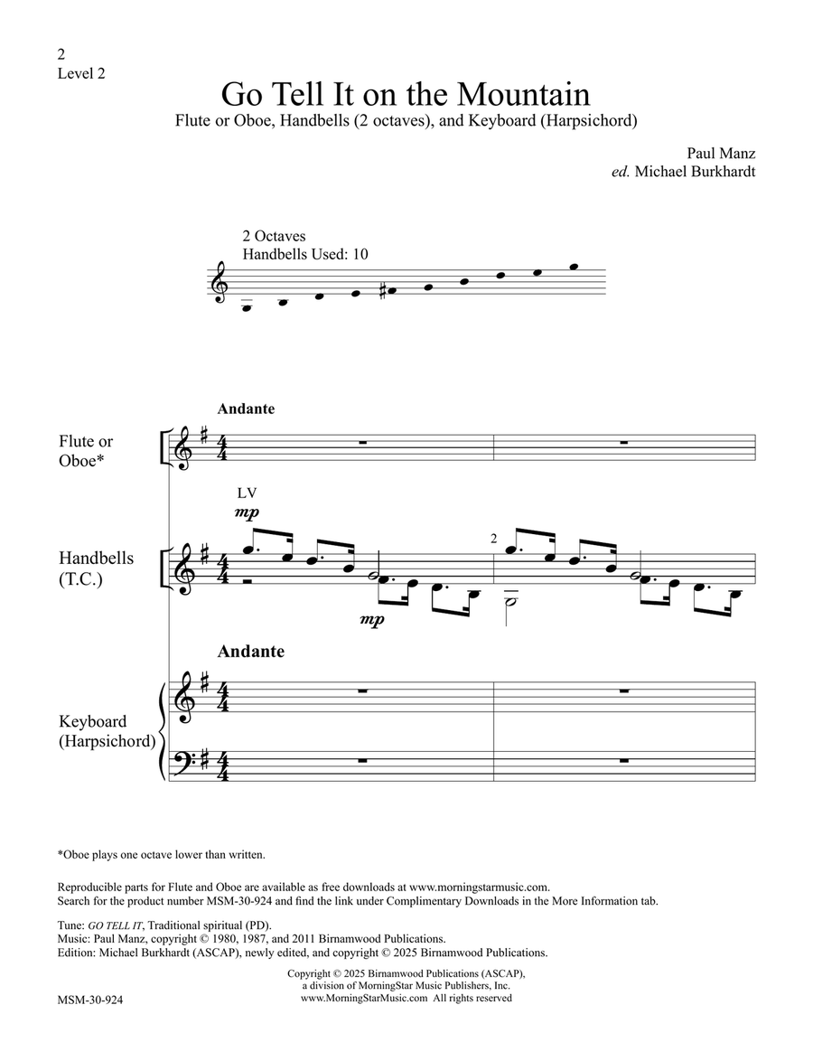 Go Tell It on the Mountain 2-Octaves scores gallery preview page 2