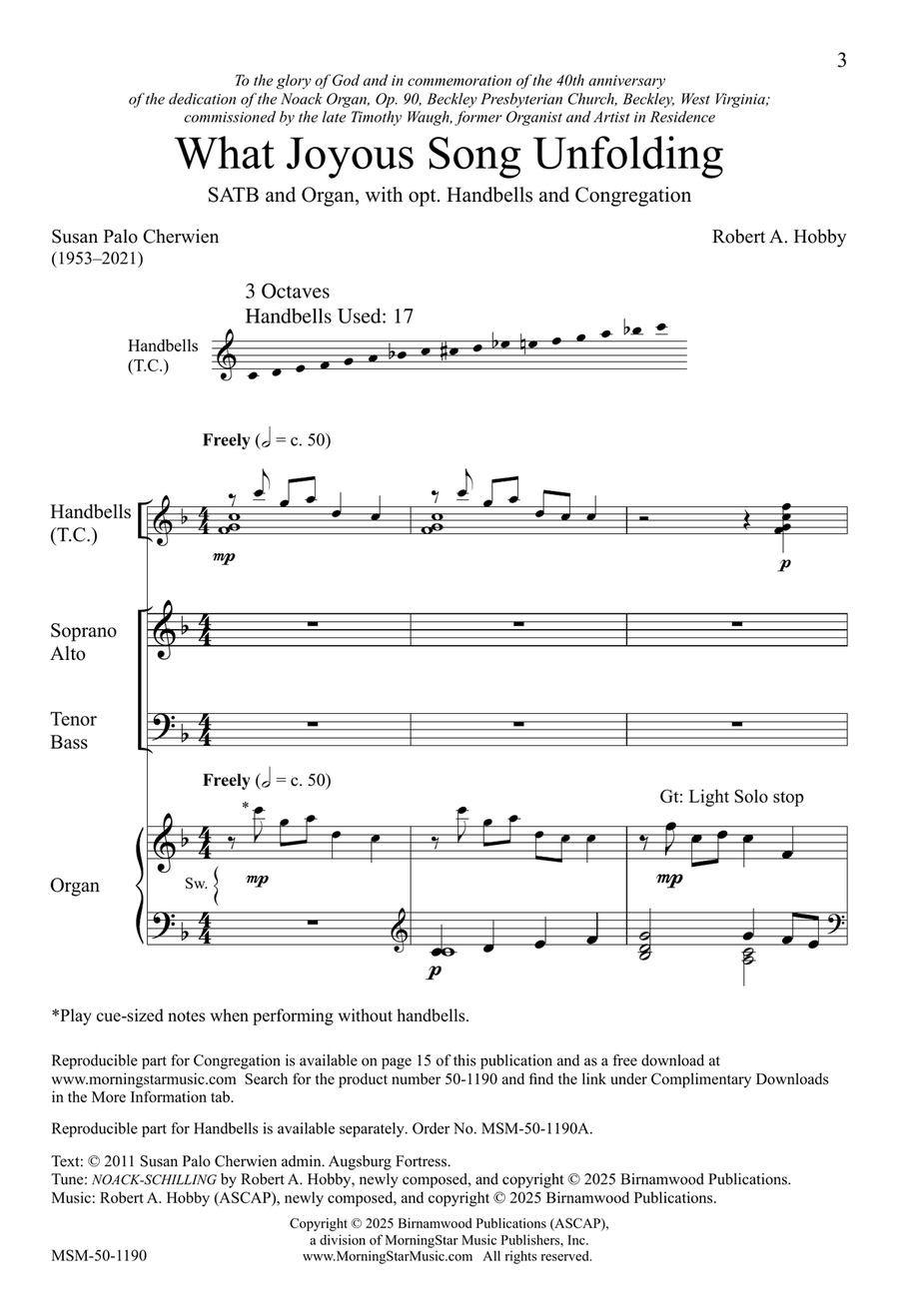 What Joyous Song Unfolding 4-Part scores gallery preview page 4