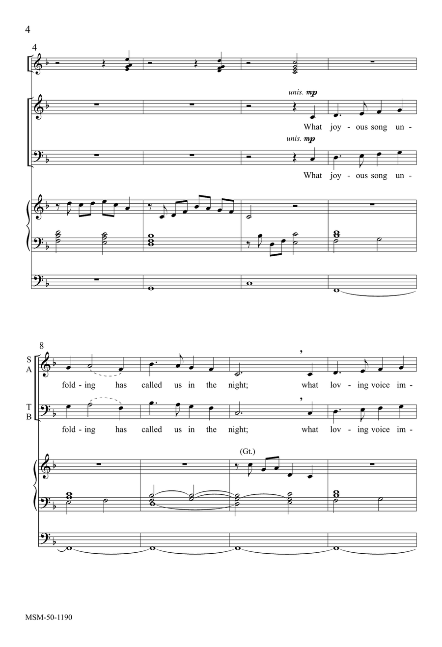 What Joyous Song Unfolding 4-Part scores gallery preview page 5