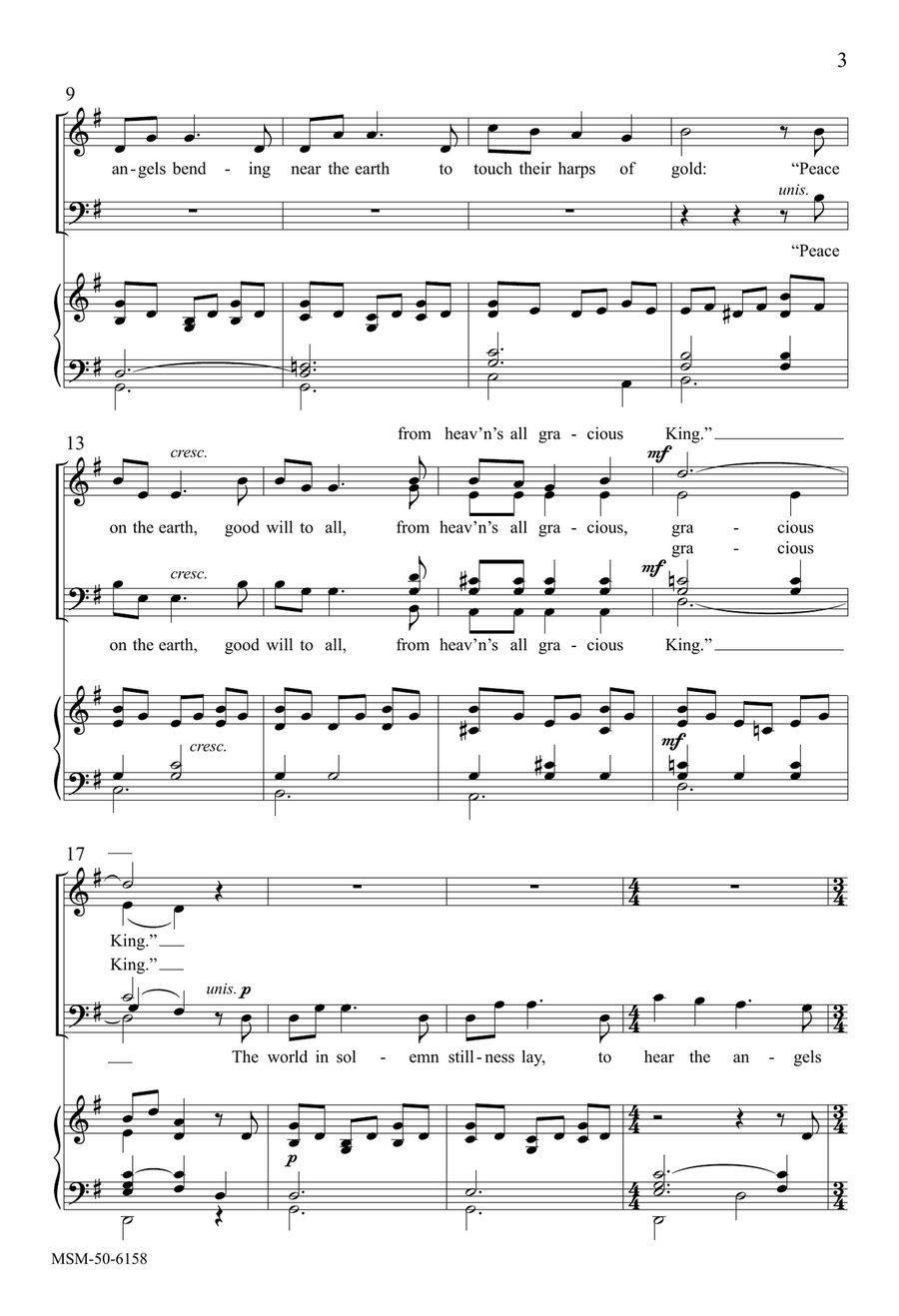 Hear the Angels Sing Hear the Angels Sing 4-Part scores gallery preview page 3